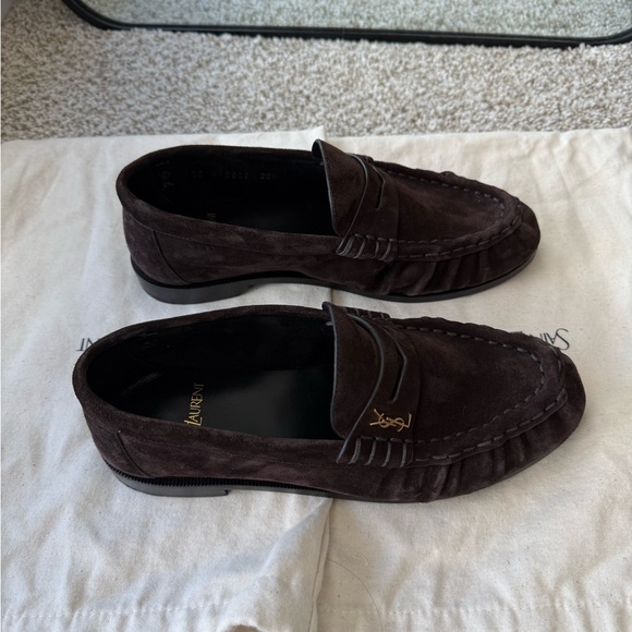 Saint Laurent Shoes - Saint Laurent Brown Loafers
